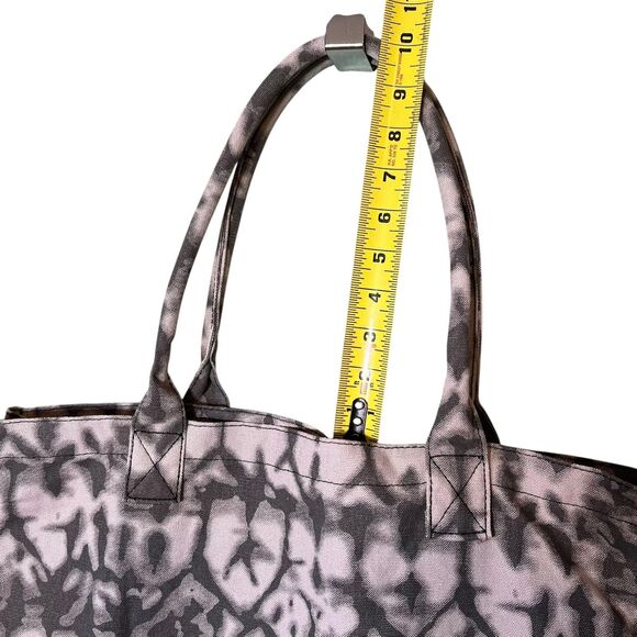 Alo Yoga Large Tote Bag Womens One Size Gray Tie Dye Logo Beach Gym Shopping - Picture 6 of 12